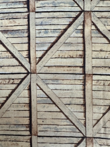 Patchwork Baumwolle - Holzkiste Gelb
